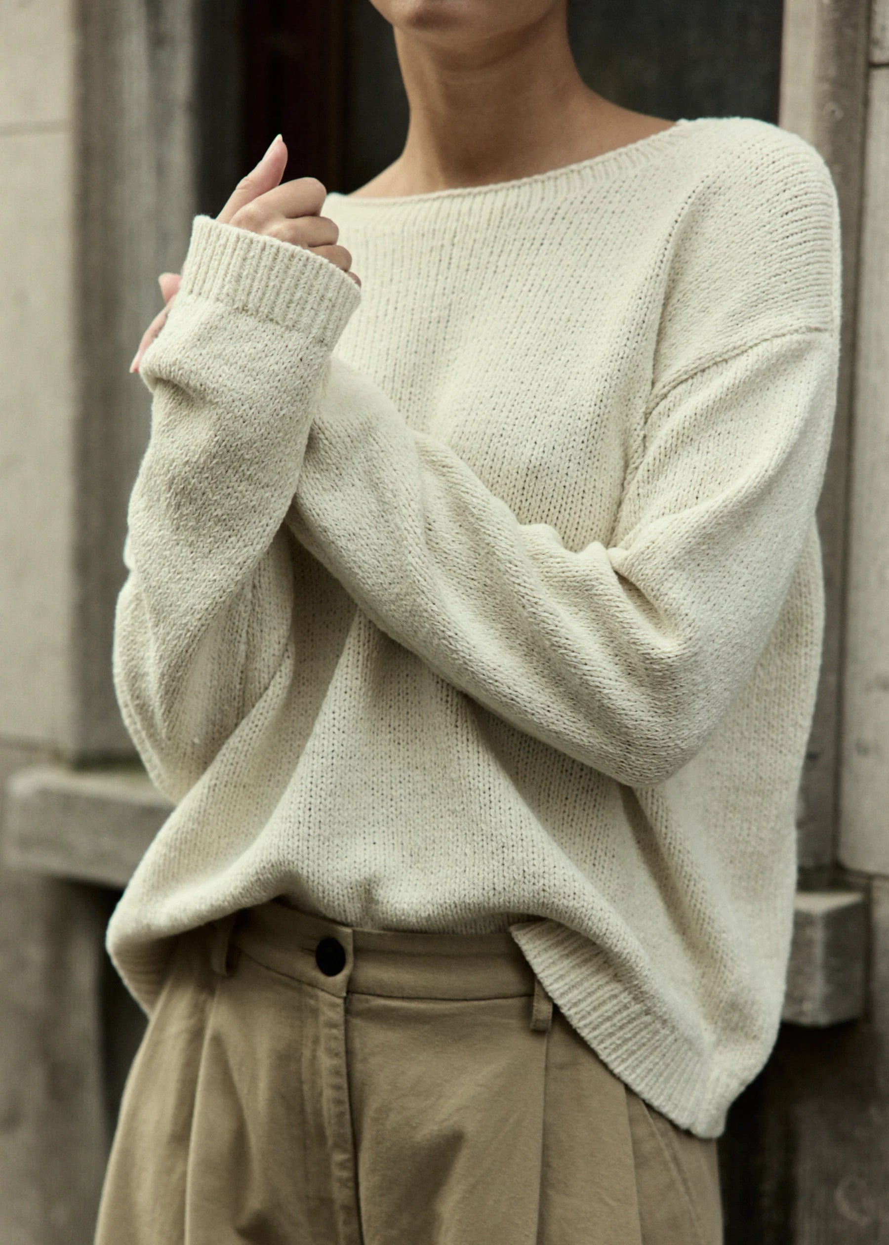 COTTON TAPE PULLOVER