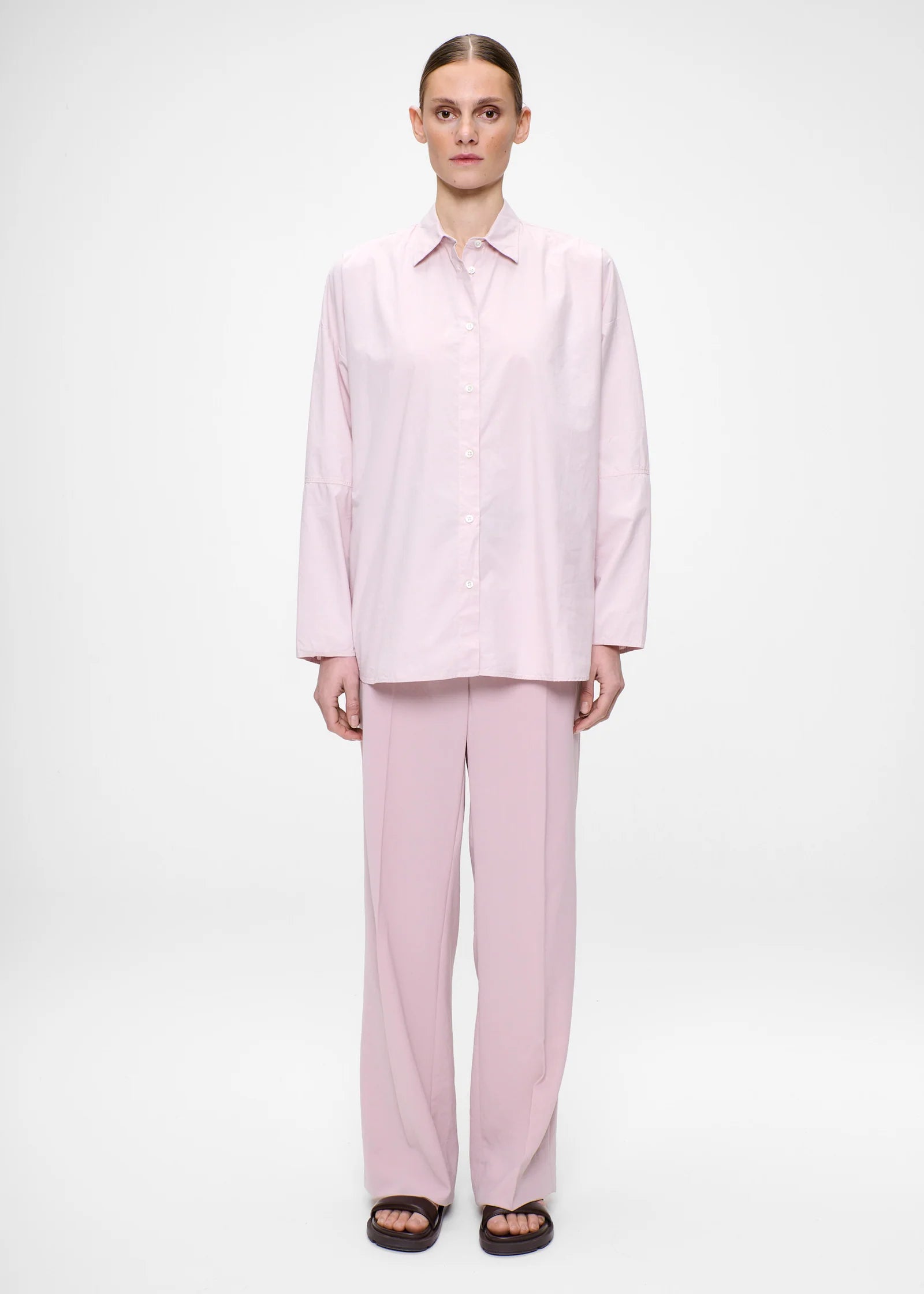 COTTON POPLIN WIDE SLEEVE SHIRT