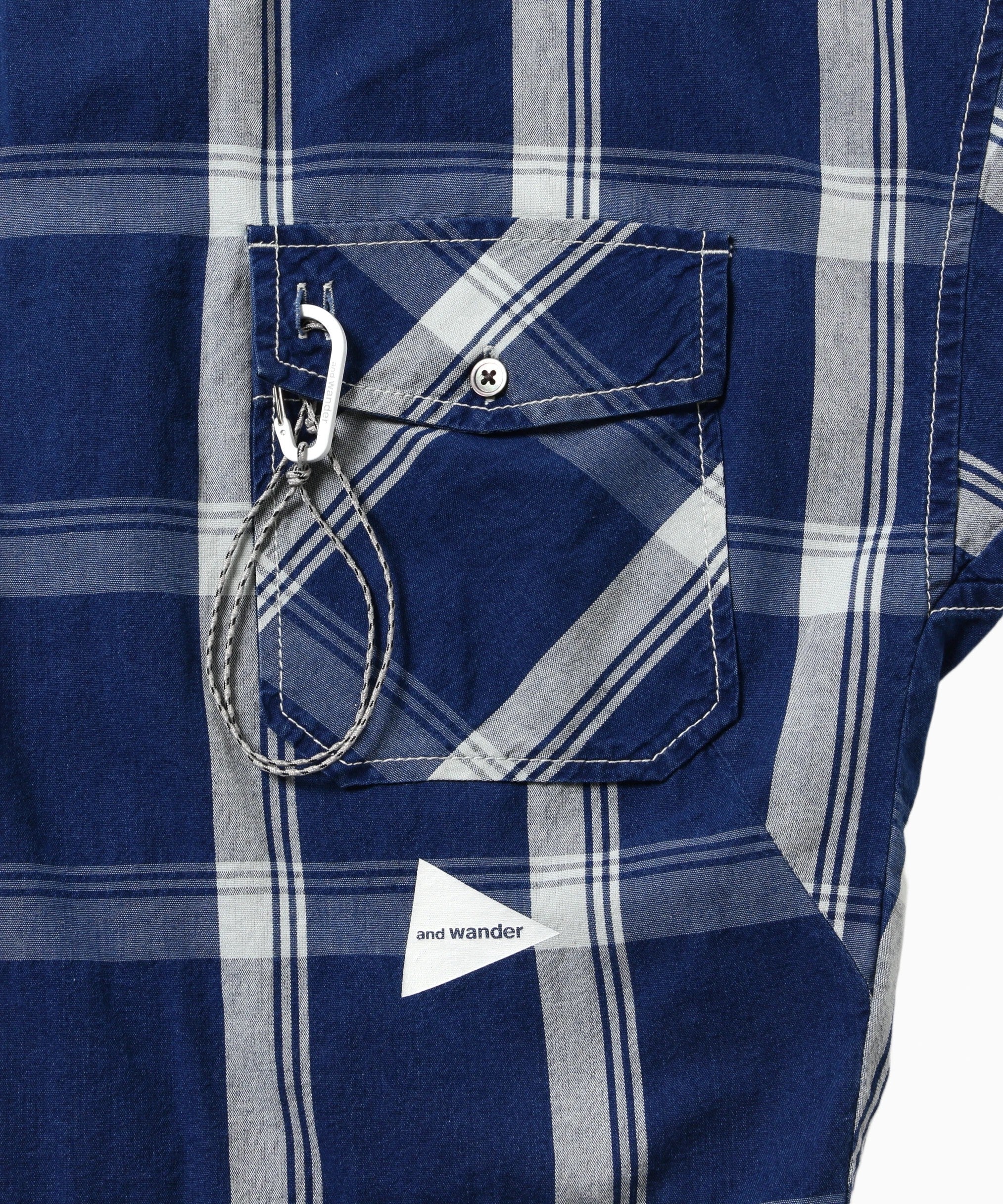 Indigo check SS Pullover