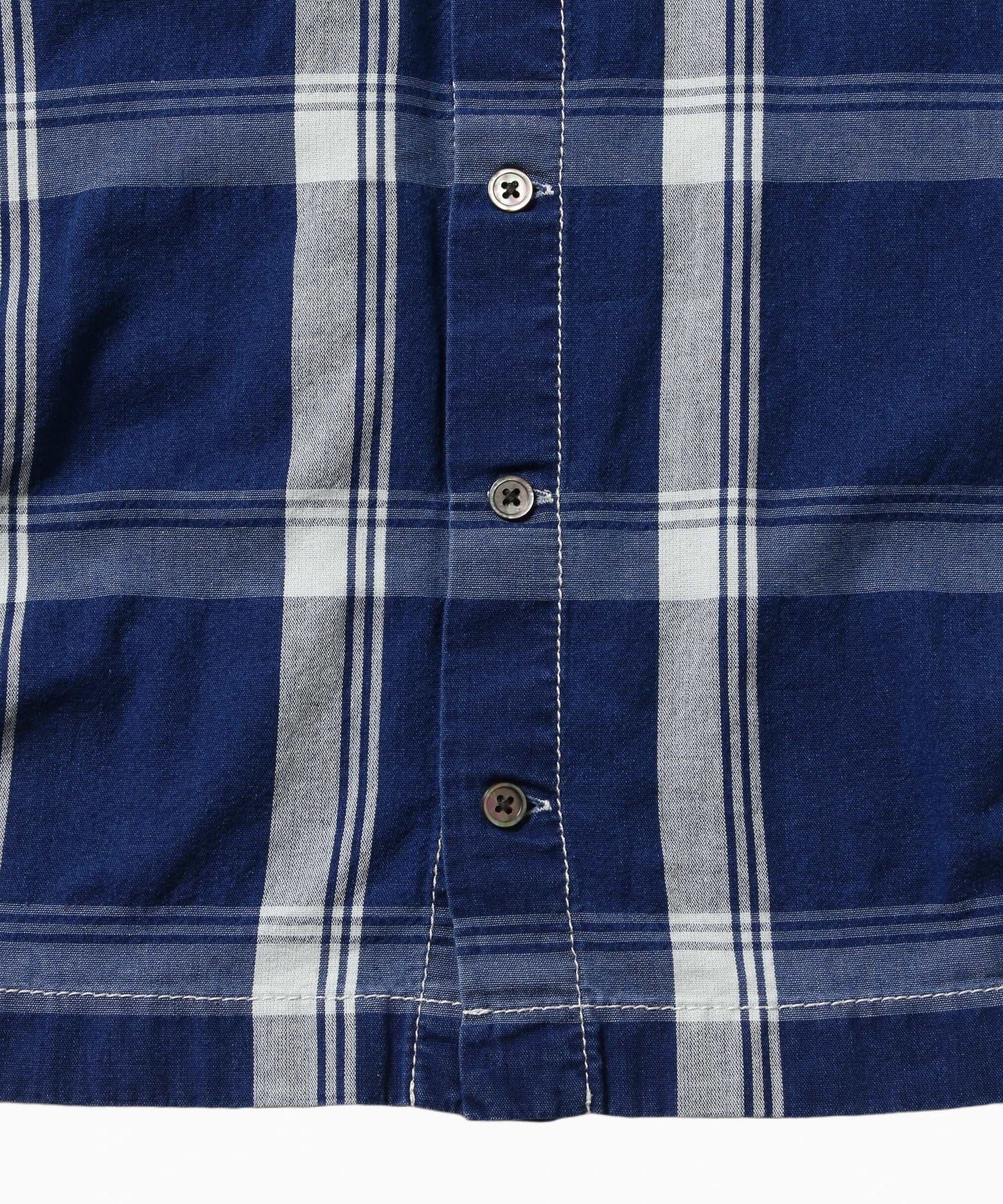 Indigo check SS Pullover