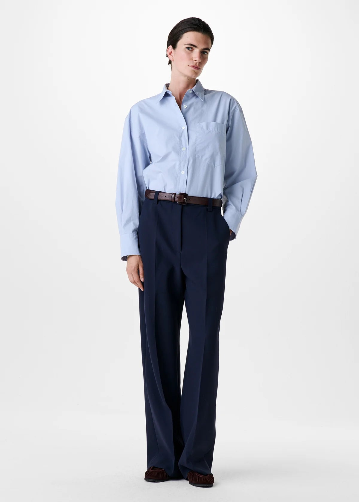 Cotton Poplin Cropped Shirt