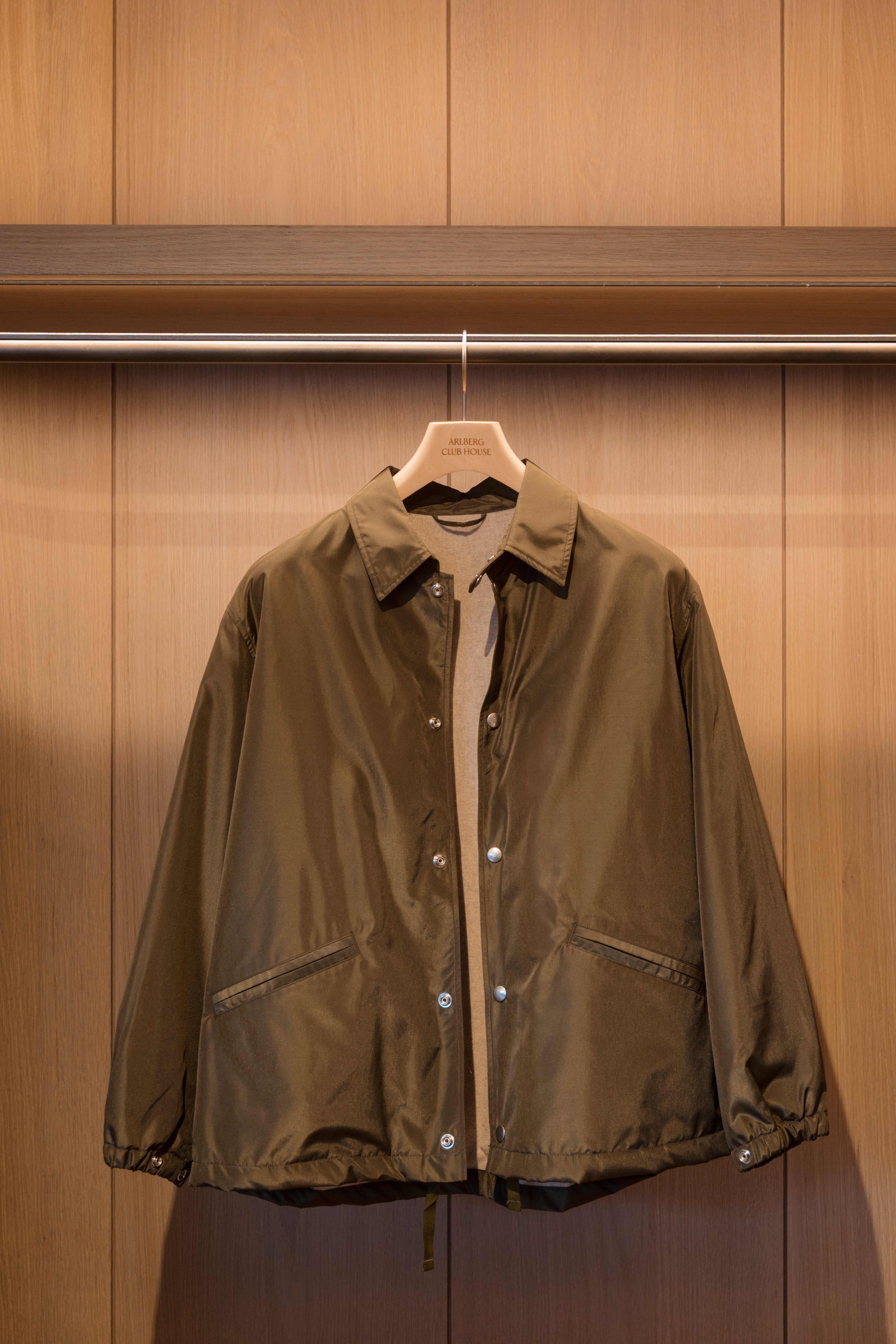 Silk Poly Coach Jacket