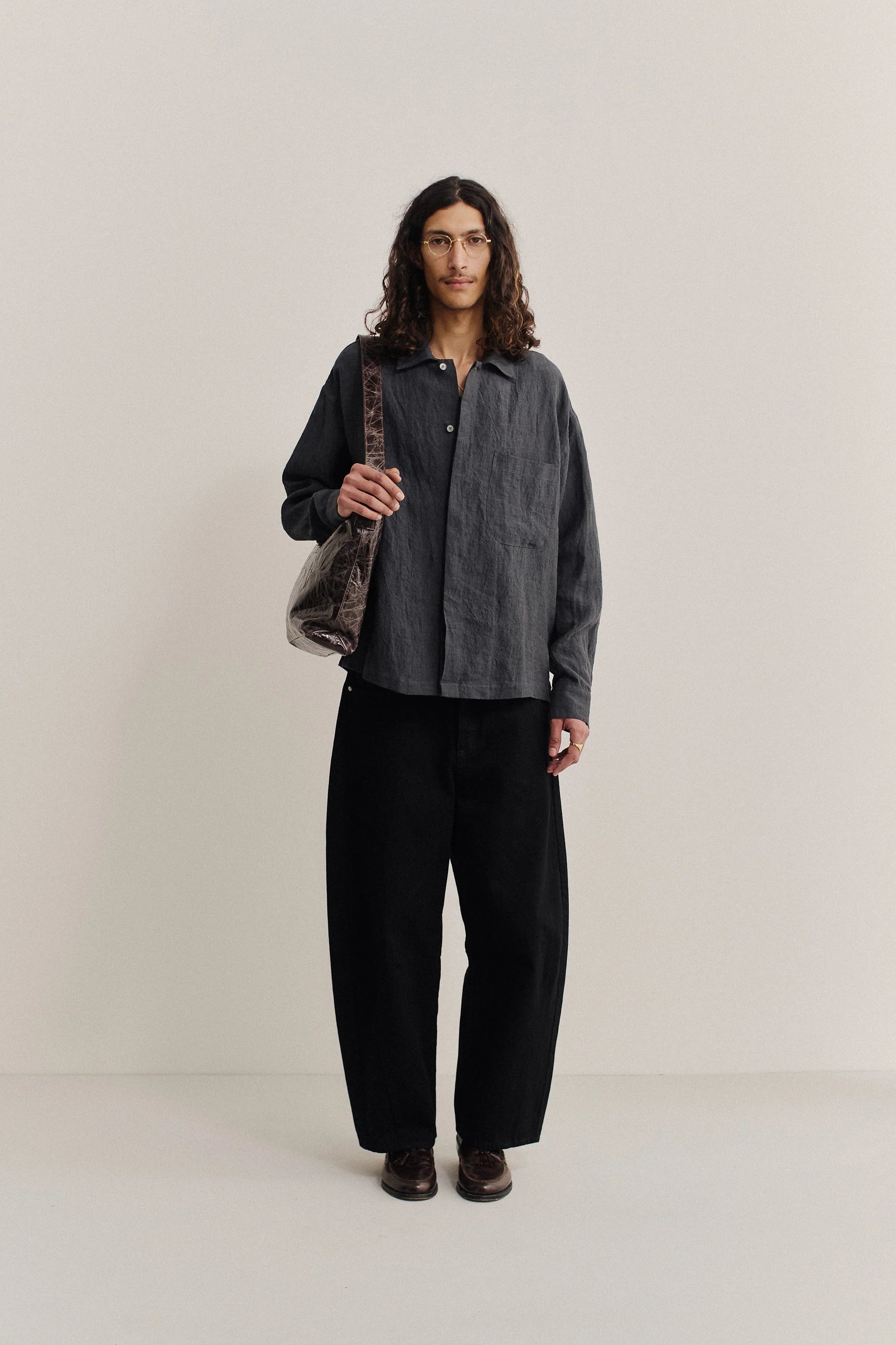 Rumba Shirt - coal linen