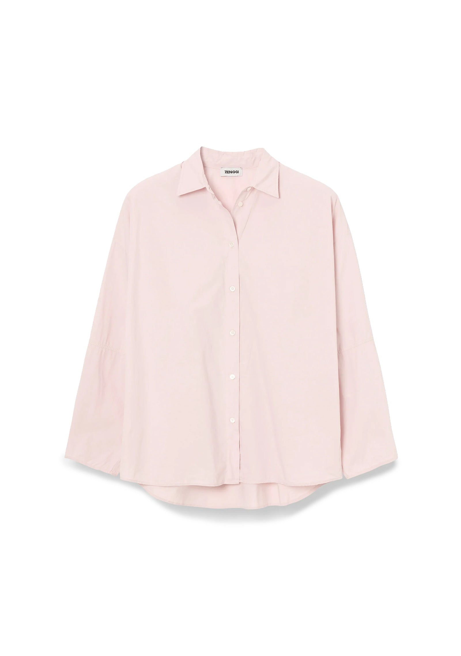 COTTON POPLIN WIDE SLEEVE SHIRT