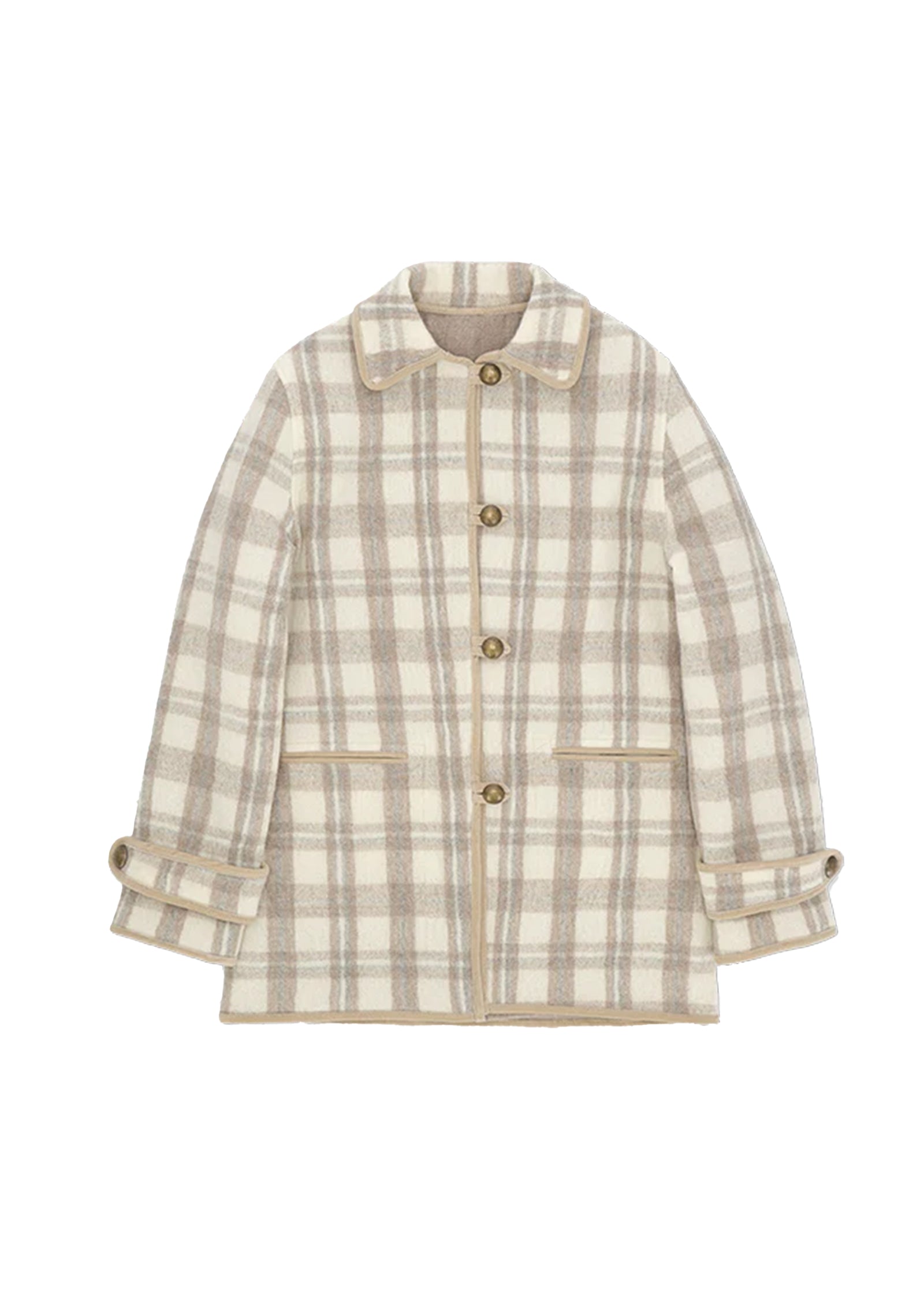 Danielle wool jacket with a check pattern