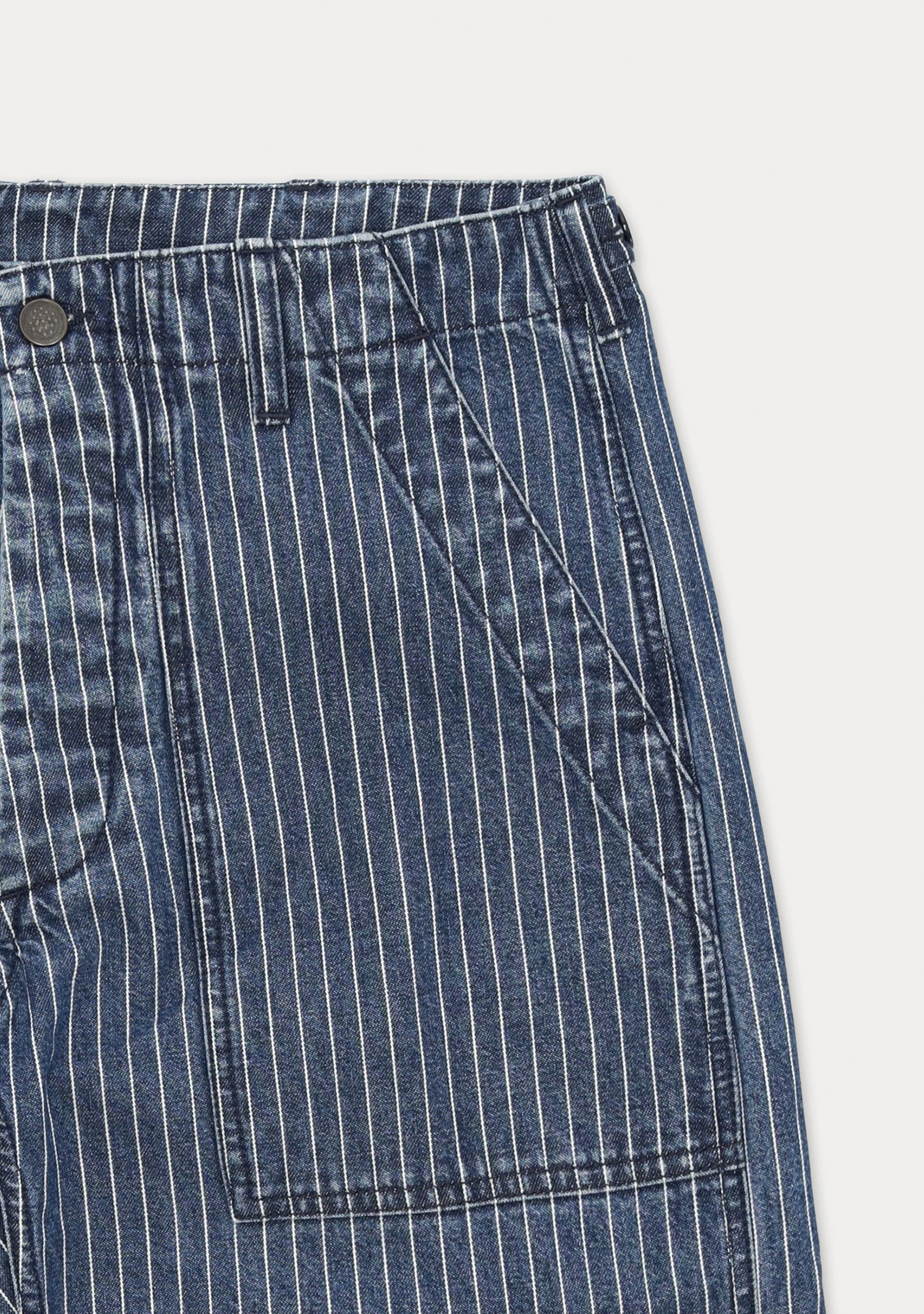 Pinstripe Denim Fatigue Pants