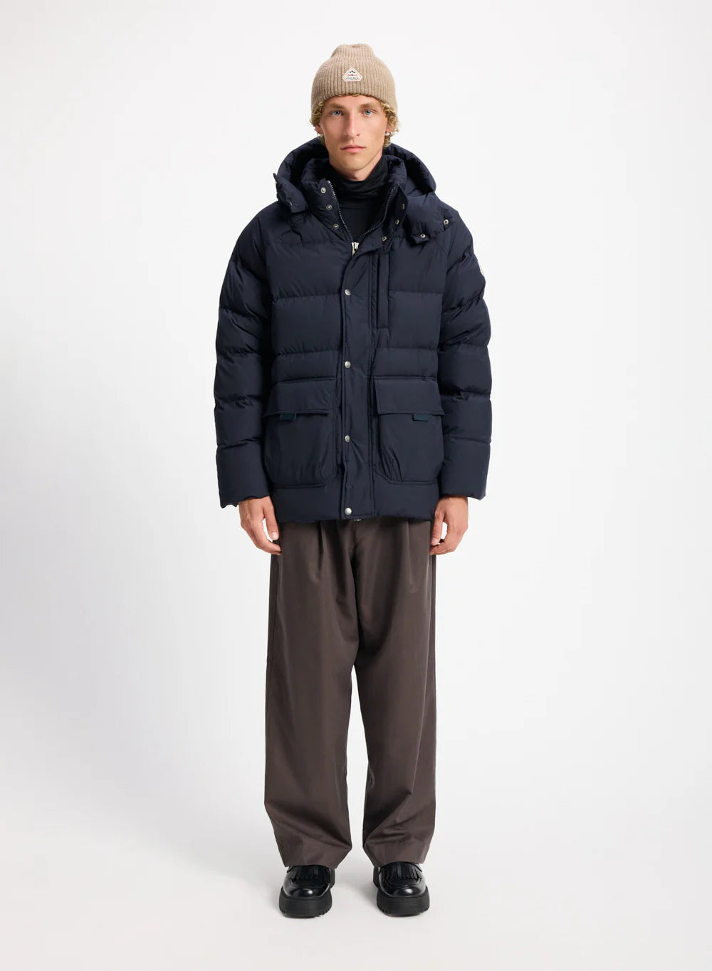 Voyager down jacket with hood