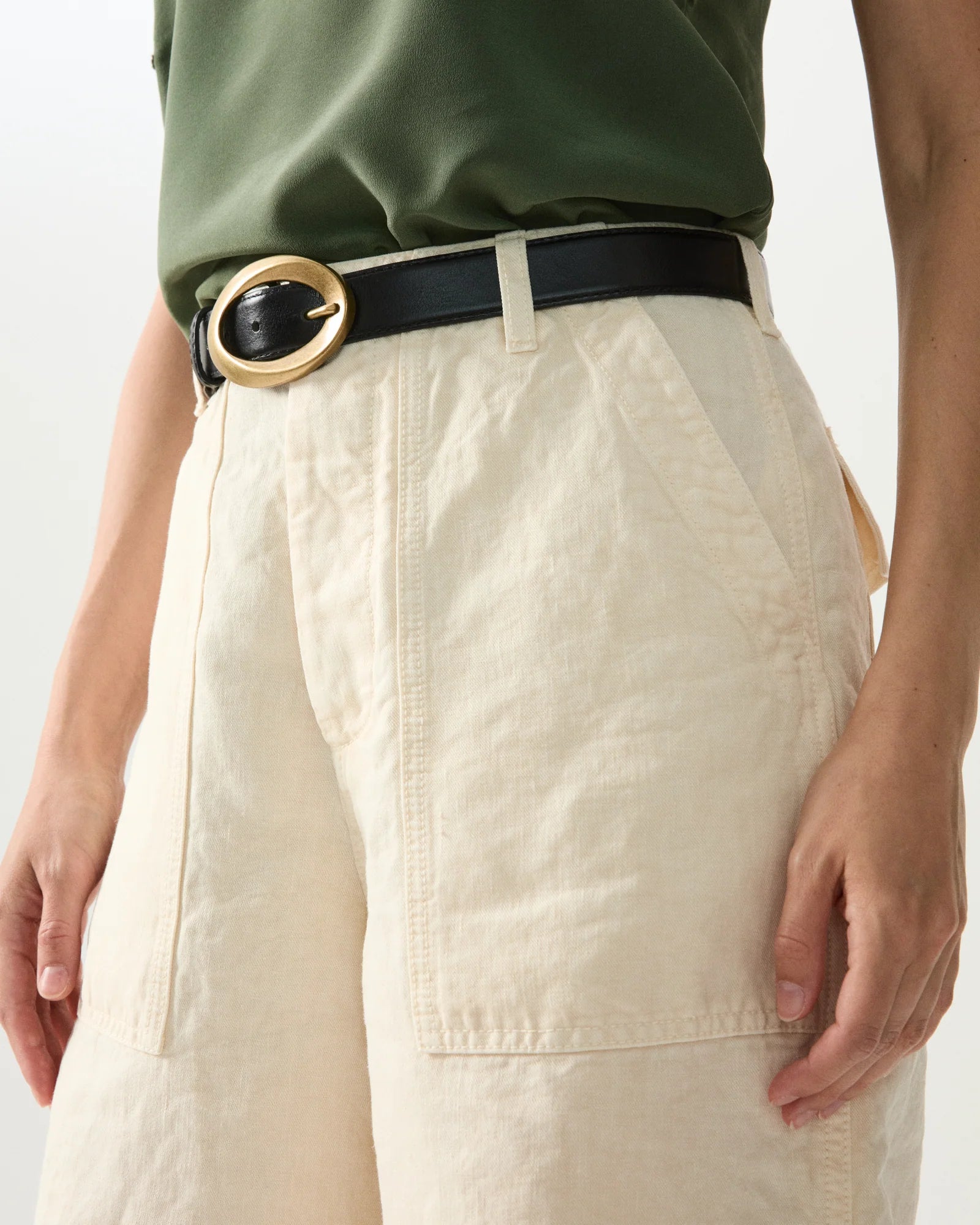 Fatigue Linen Bermuda Shorts