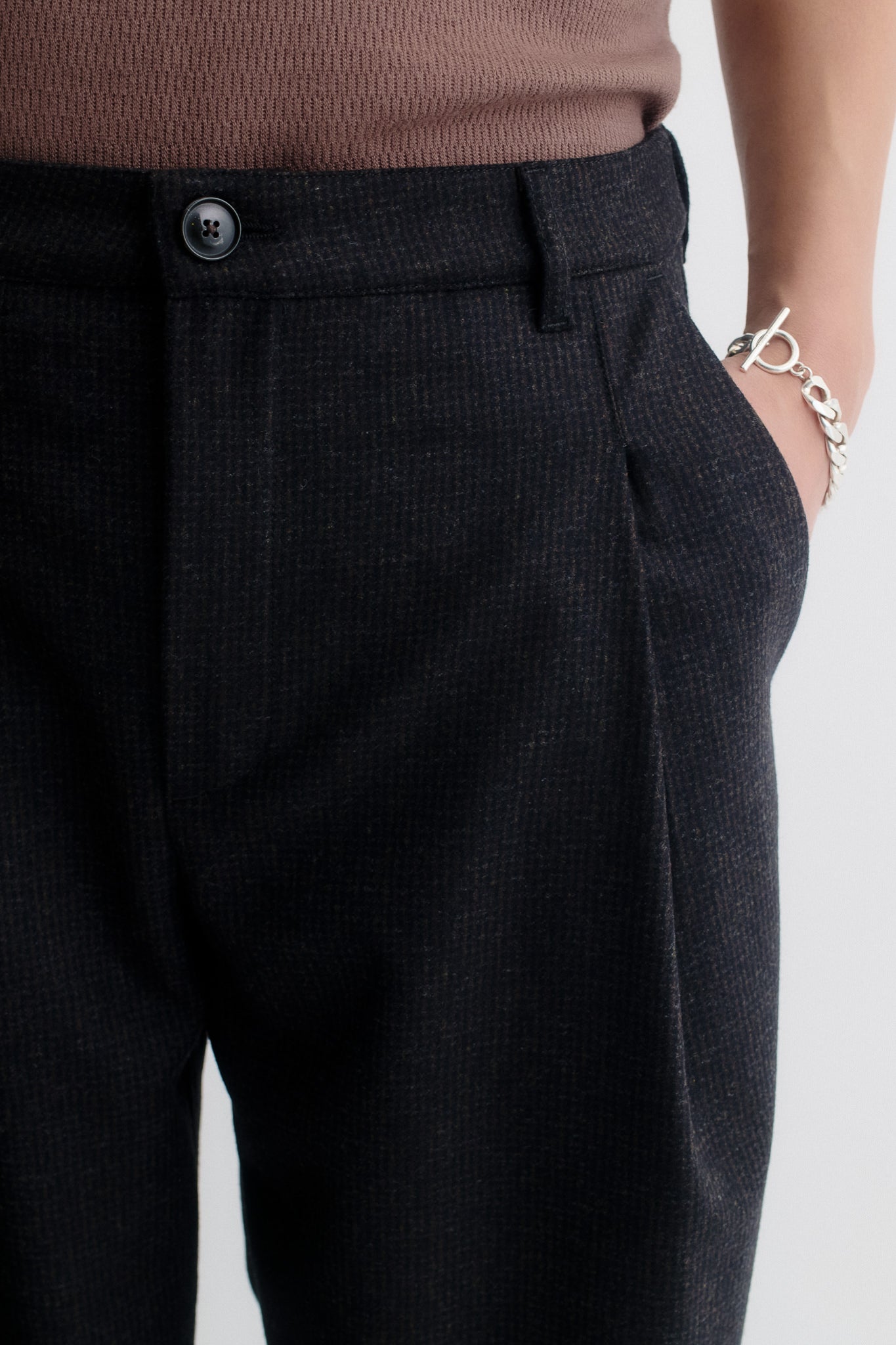 Folded Wide Trousers