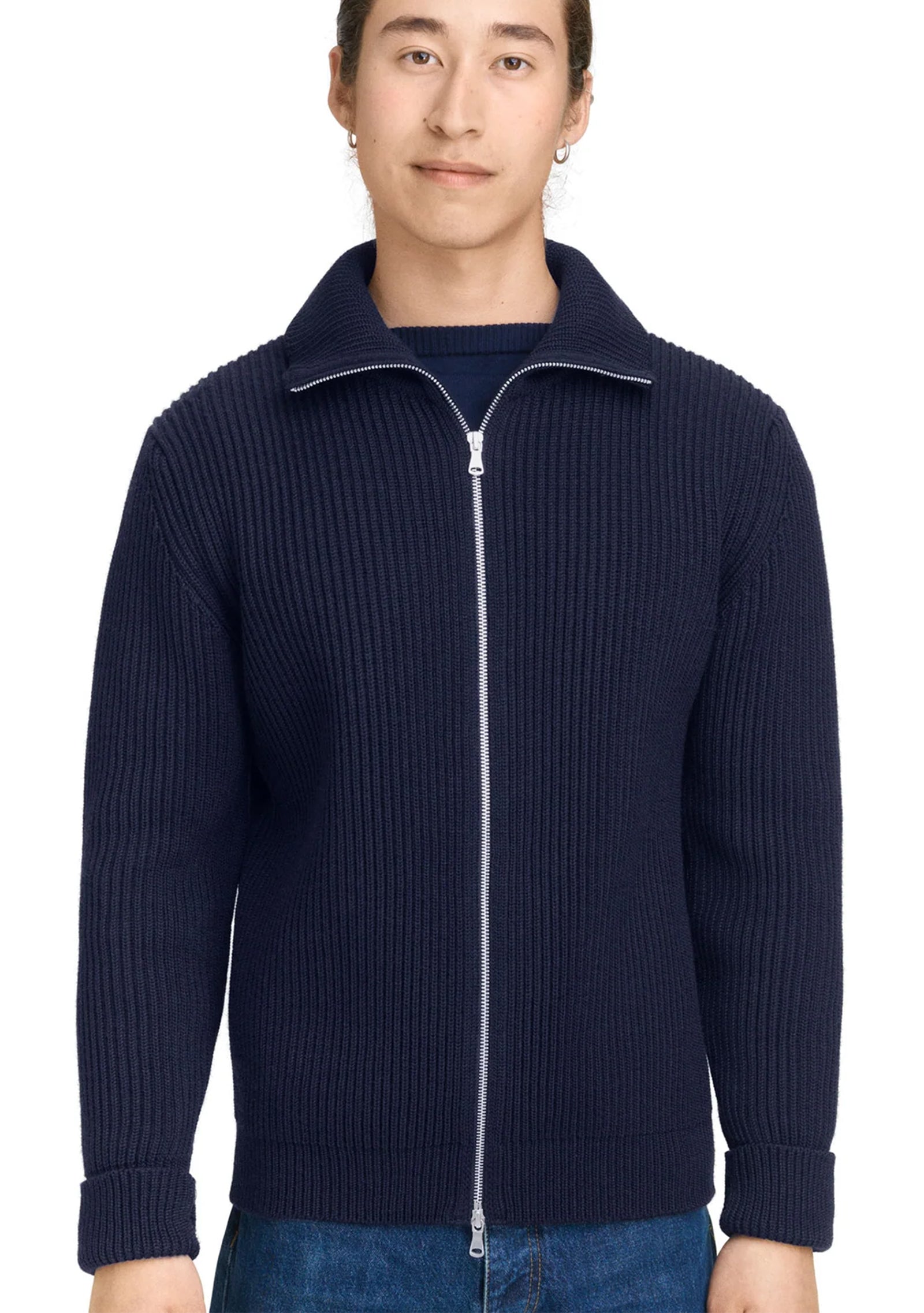 Navy Full Zip - Navy blue