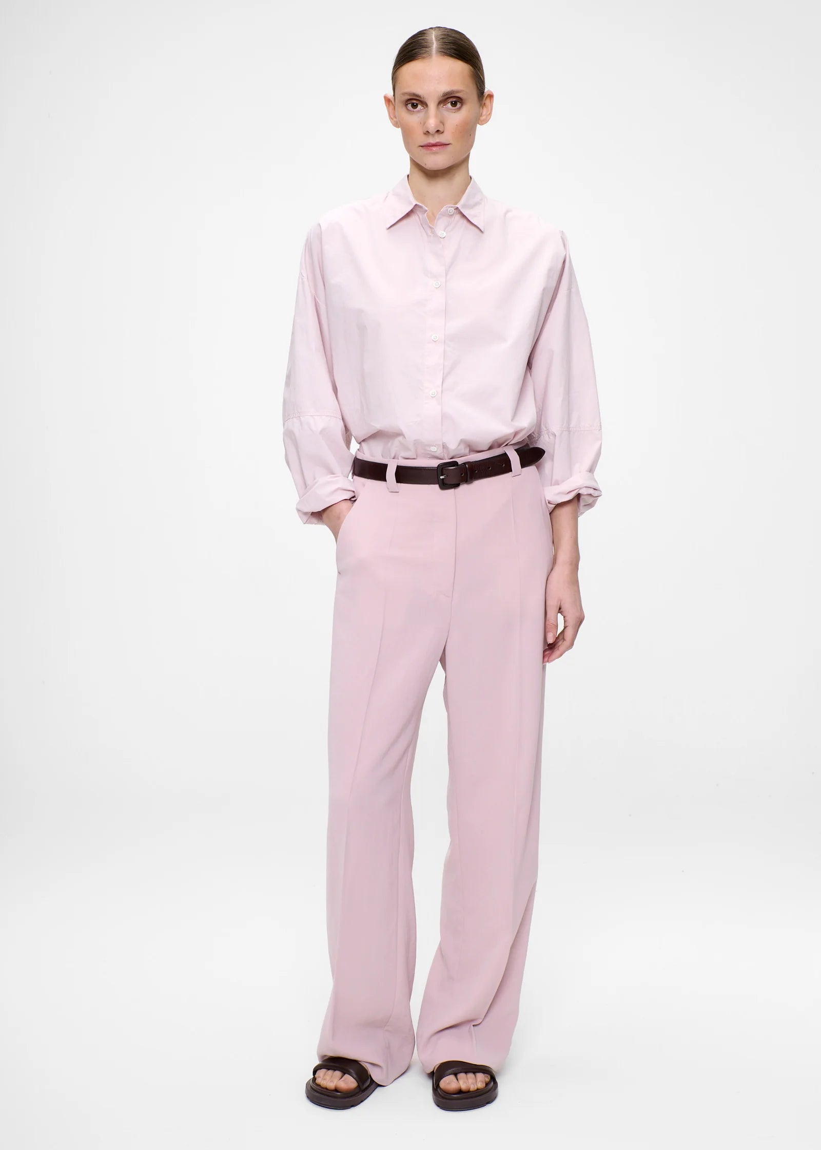 COTTON POPLIN WIDE SLEEVE SHIRT