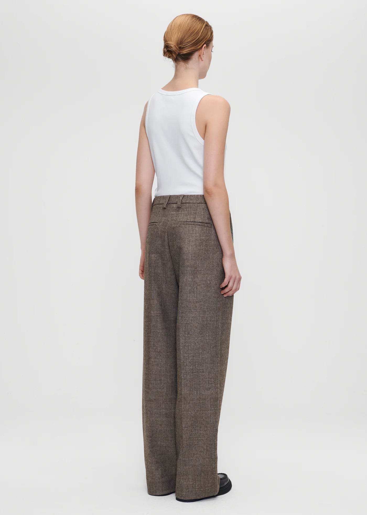Wool Linen Straight Pants