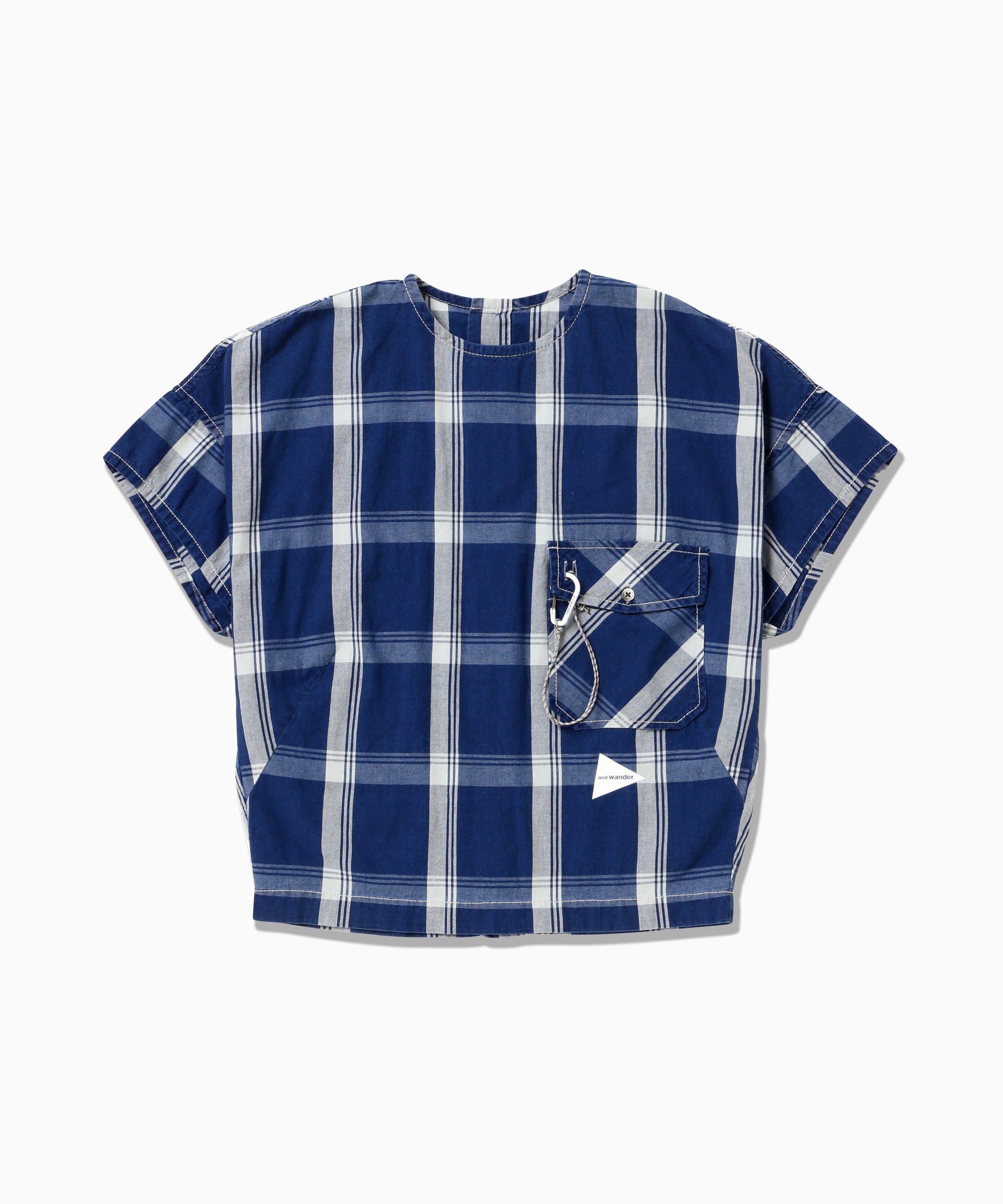 Indigo check SS Pullover