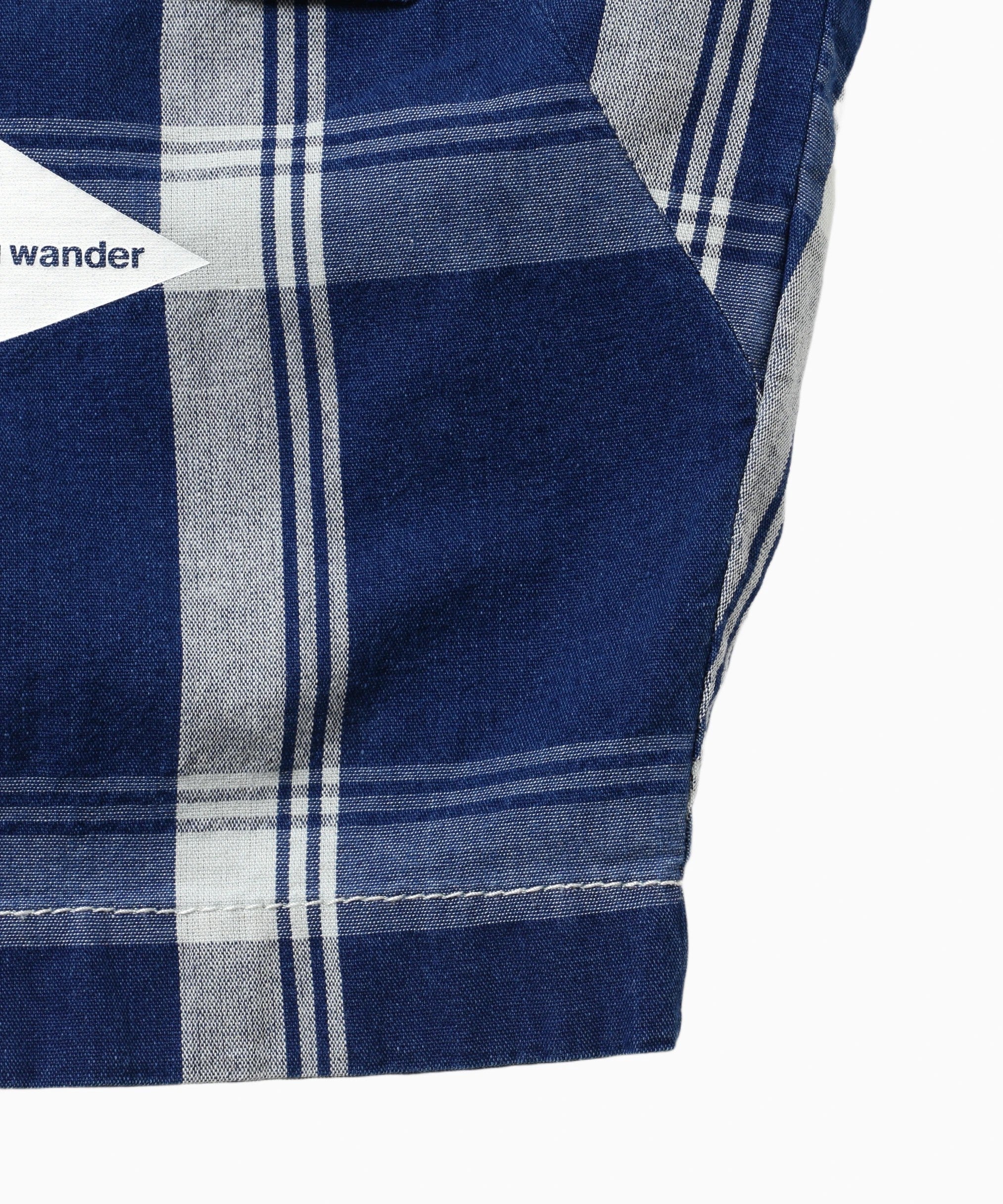 Indigo check SS Pullover