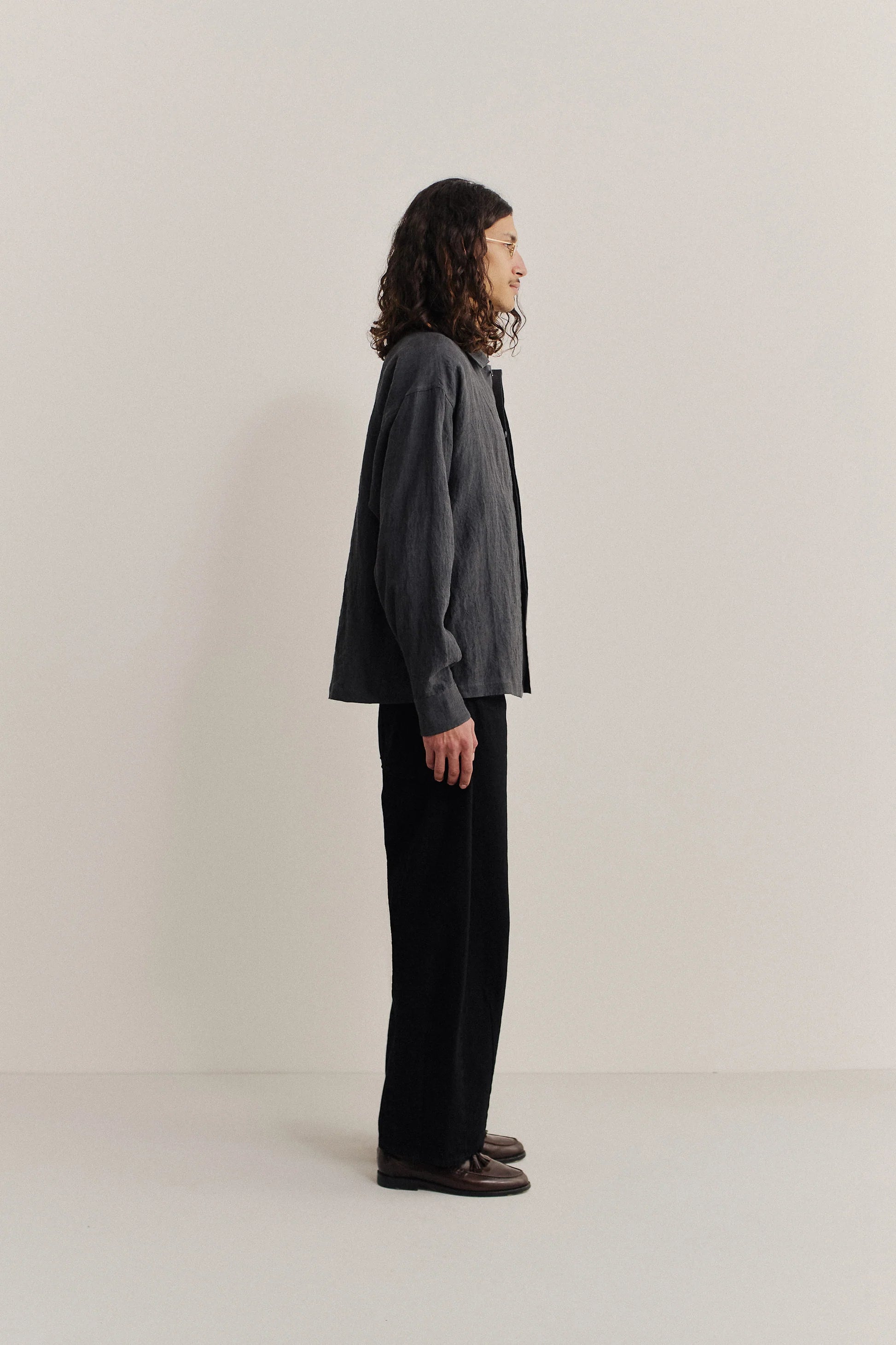 Rumba Shirt - coal linen