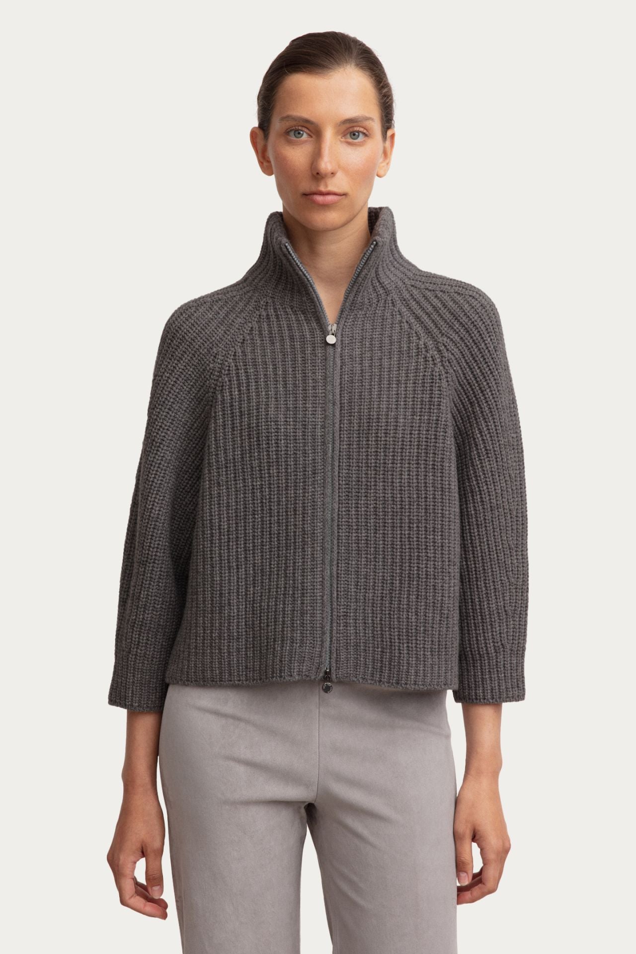 FALLOU ZIP Cashmere Cardigan