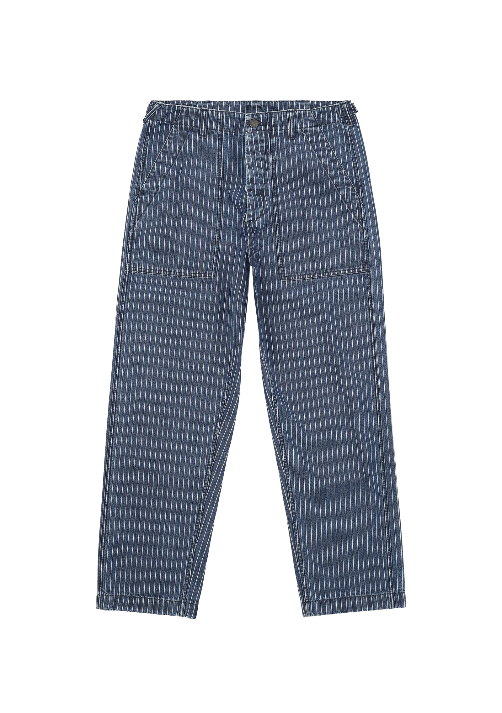 Pinstripe Denim Fatigue Pants