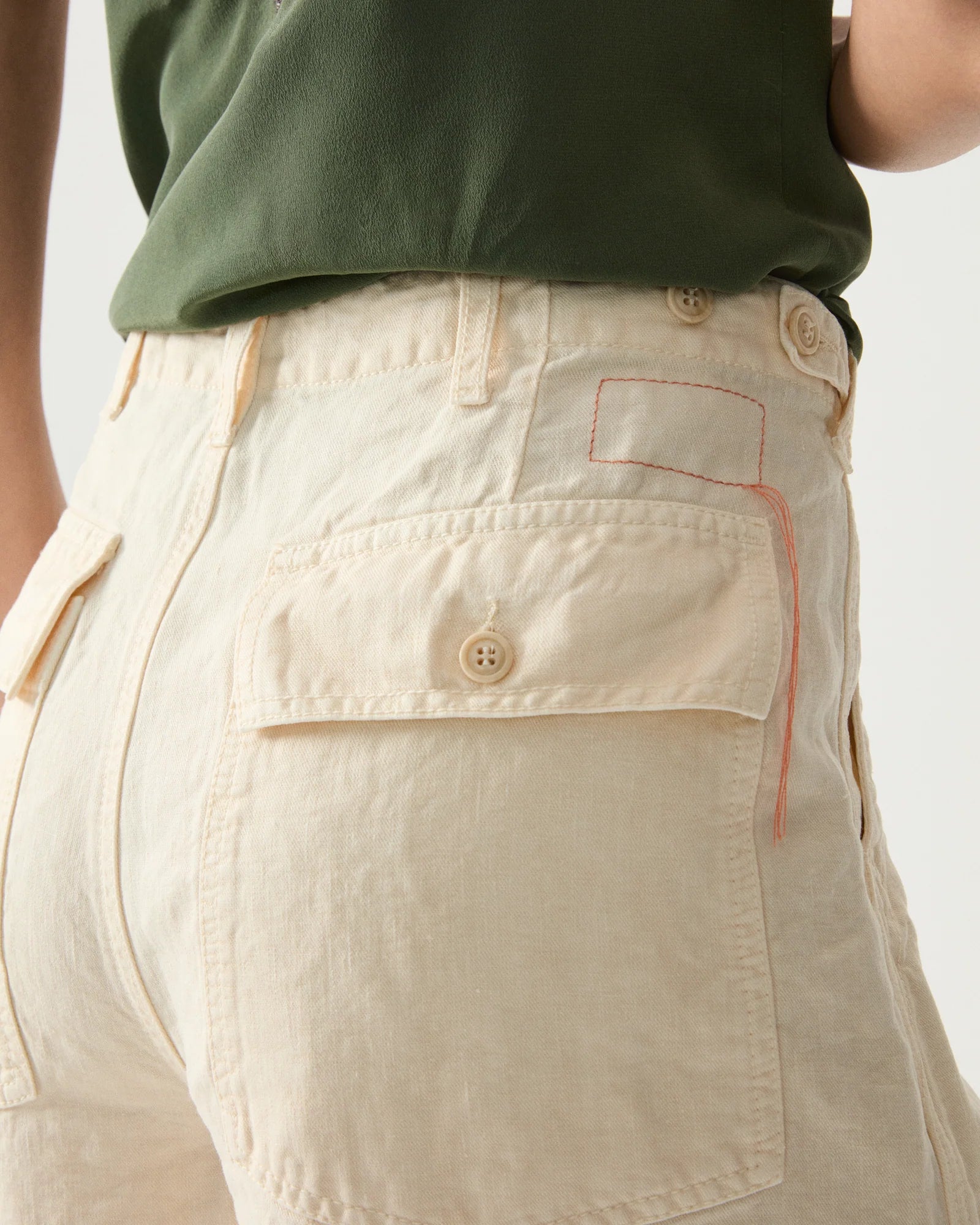 Fatigue Linen Bermuda Shorts