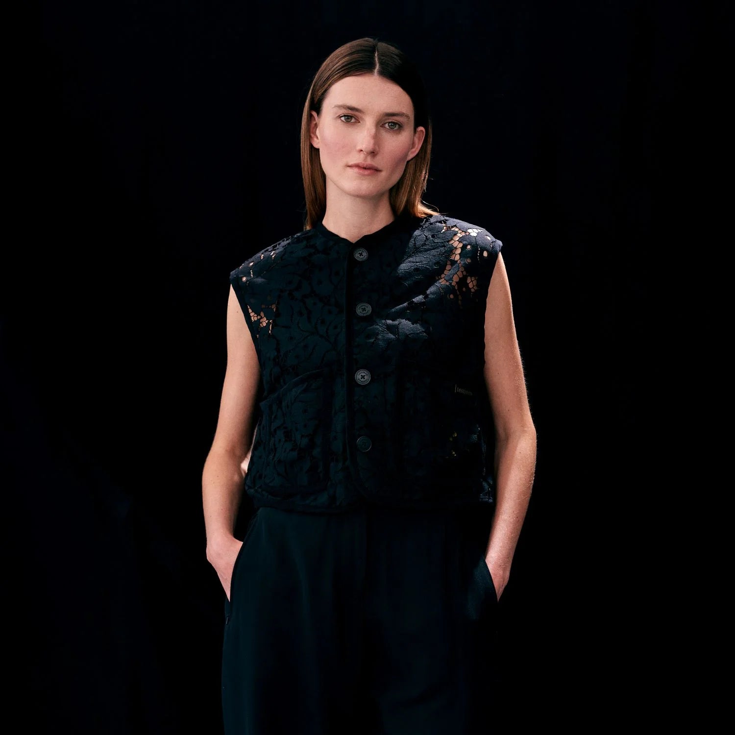 Black Edition Lace Cropped Cocoon Thornham