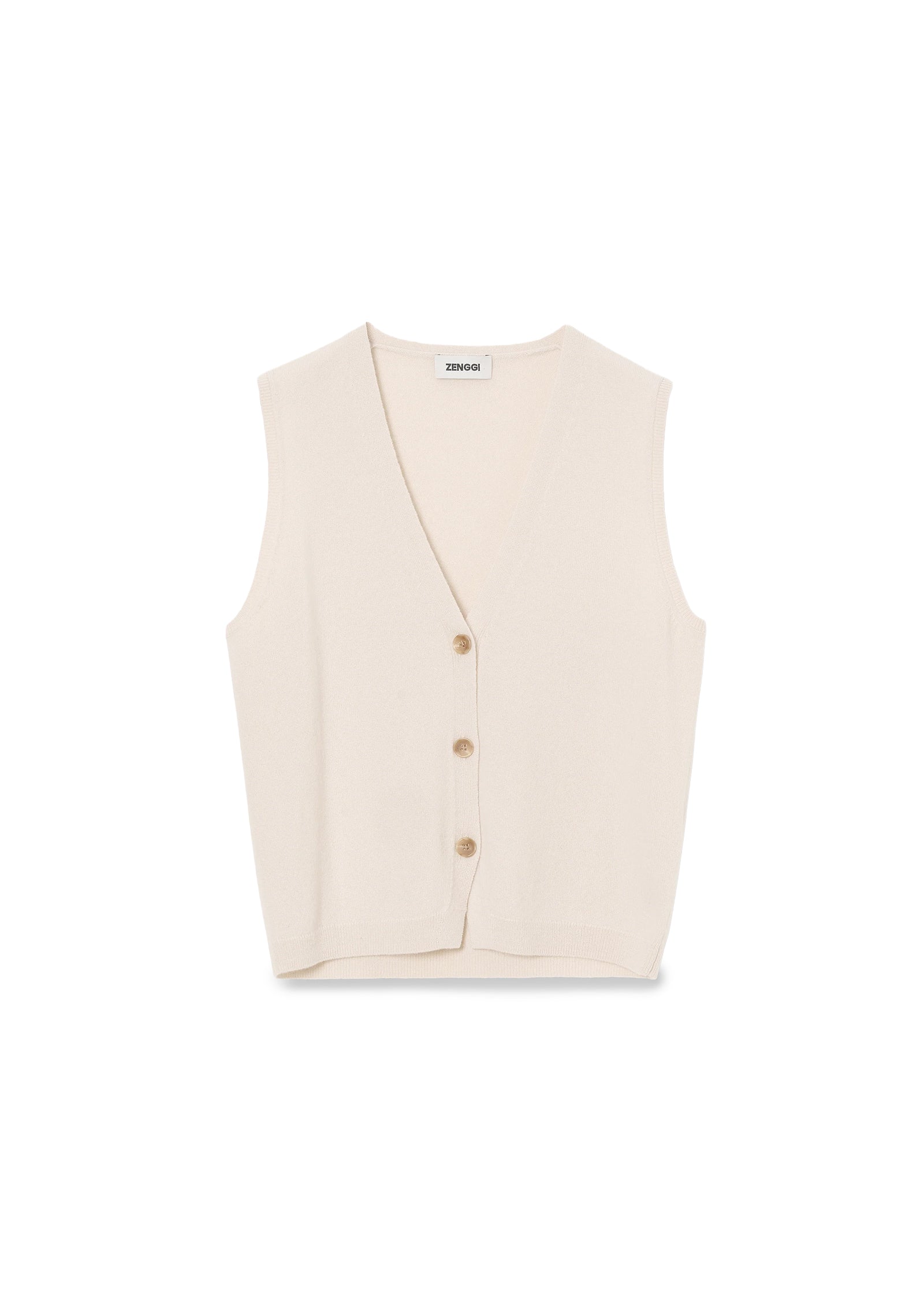 CASHMERE BLEND SLEEVELESS VEST