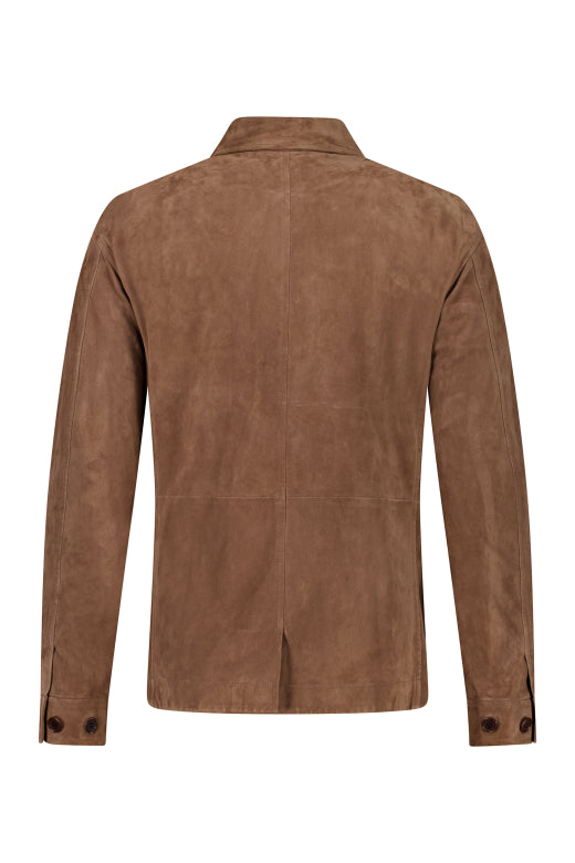 JULIAN UNLINED LAMB SUEDE SHIRT JACKET